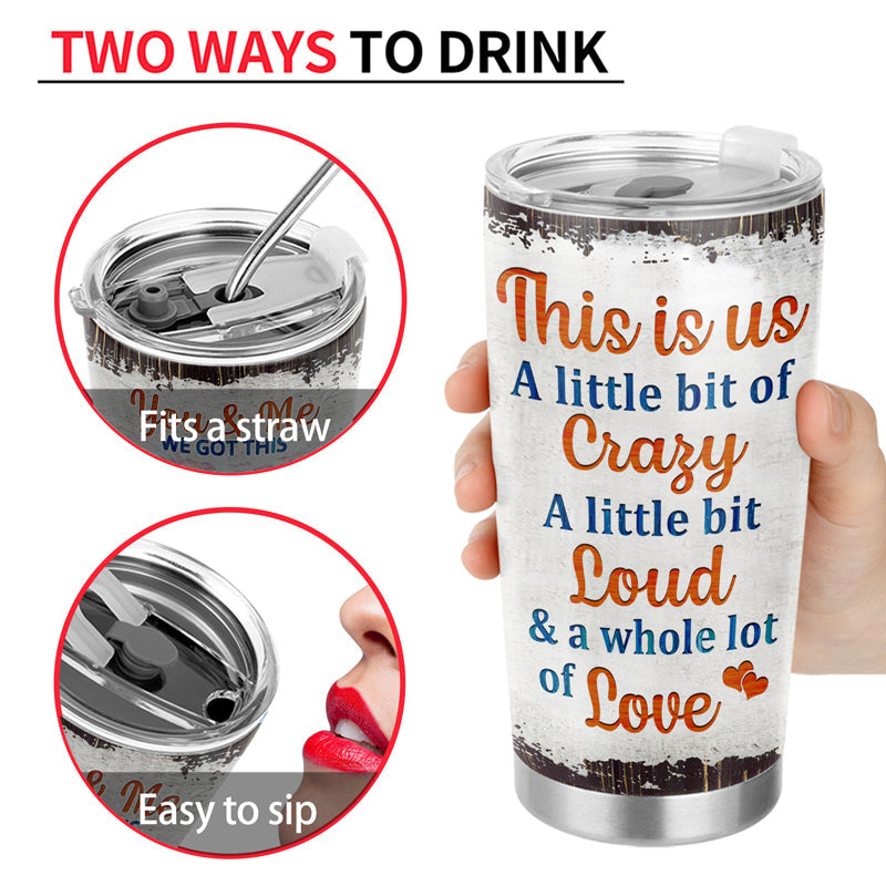 Beach Chibi Couple The Day I Met You - Gift For Couples - Personalized Custom Tumbler