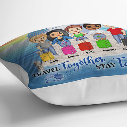 Traveling Best Friends Life Is Better On A Cruise With Best Friends - Gift For BFF, Sisters - Personalized Custom Pillow