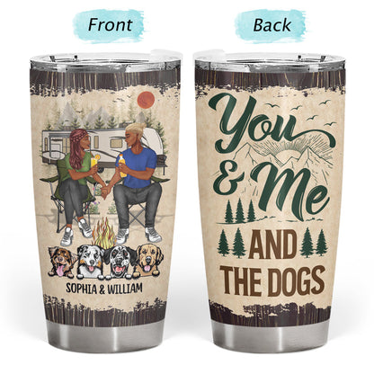 Camping Couple The Day I Met You - Gift For Dog Lovers - Personalized Custom Tumbler