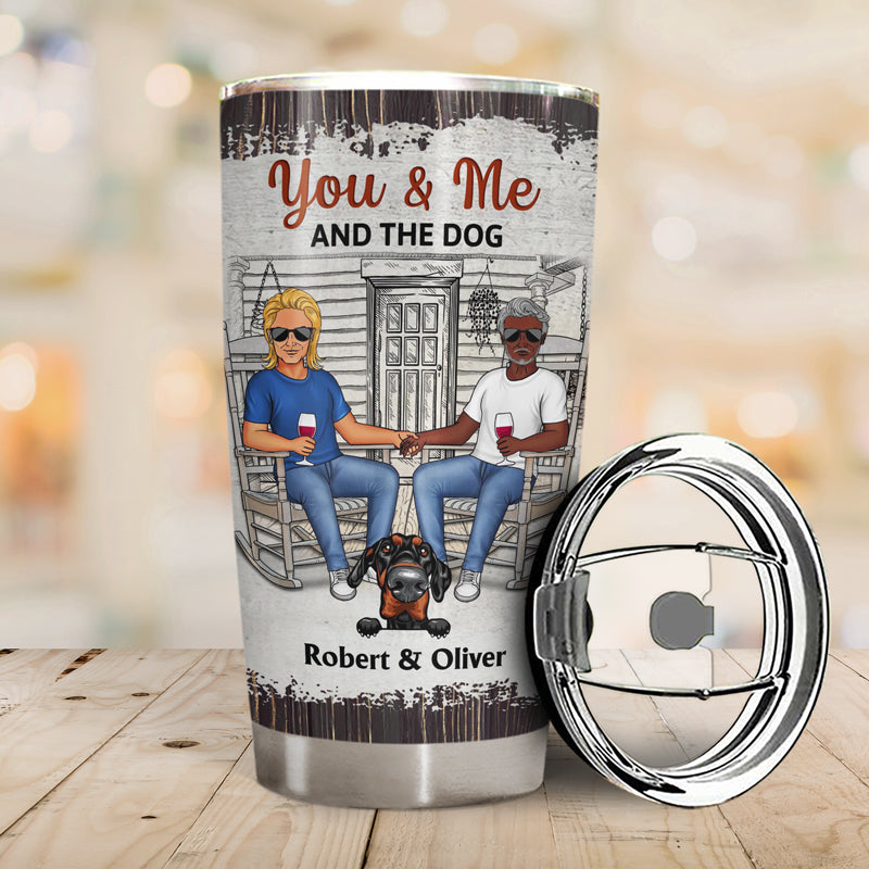 Dog Couple And They Lived Happily Ever After- Gift For Dog Lovers - Personalized Custom Tumbler