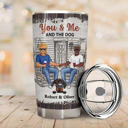 Dog Couple And They Lived Happily Ever After- Gift For Dog Lovers - Personalized Custom Tumbler