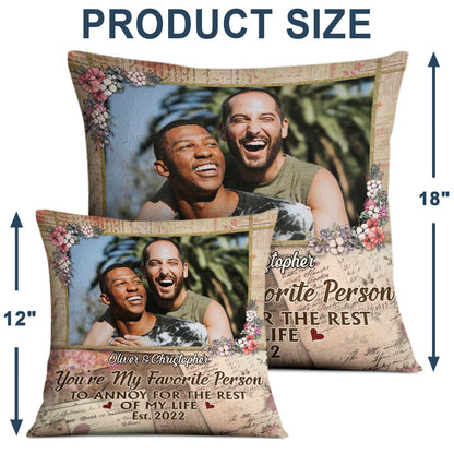 Custom Photo Together Since Husband Wife - Couple Gift - Personalized Custom Pillow