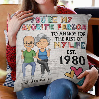 Together Since White Husband Wife - Gift For Couples - Personalized Custom Pillow