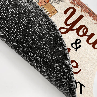 Family Couple You & Me And The Pets - Gift For Dog Lovers And Cat Lovers - Personalized Custom Doormat