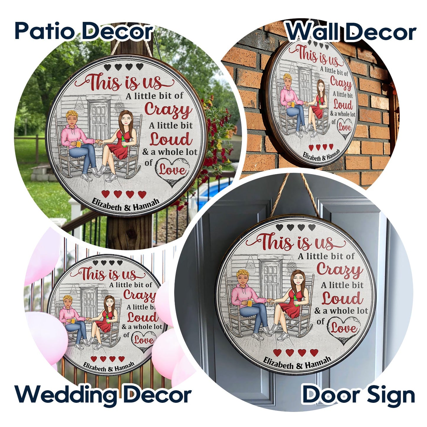 The Day I Met You - Anniversary, Birthday, Home Decor Gift For Spouse, Lover, Husband, Wife, Boyfriend, Girlfriend, Couple - Personalized Custom Wood Circle Sign