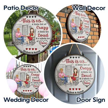 The Day I Met You - Anniversary, Birthday, Home Decor Gift For Spouse, Lover, Husband, Wife, Boyfriend, Girlfriend, Couple - Personalized Custom Wood Circle Sign