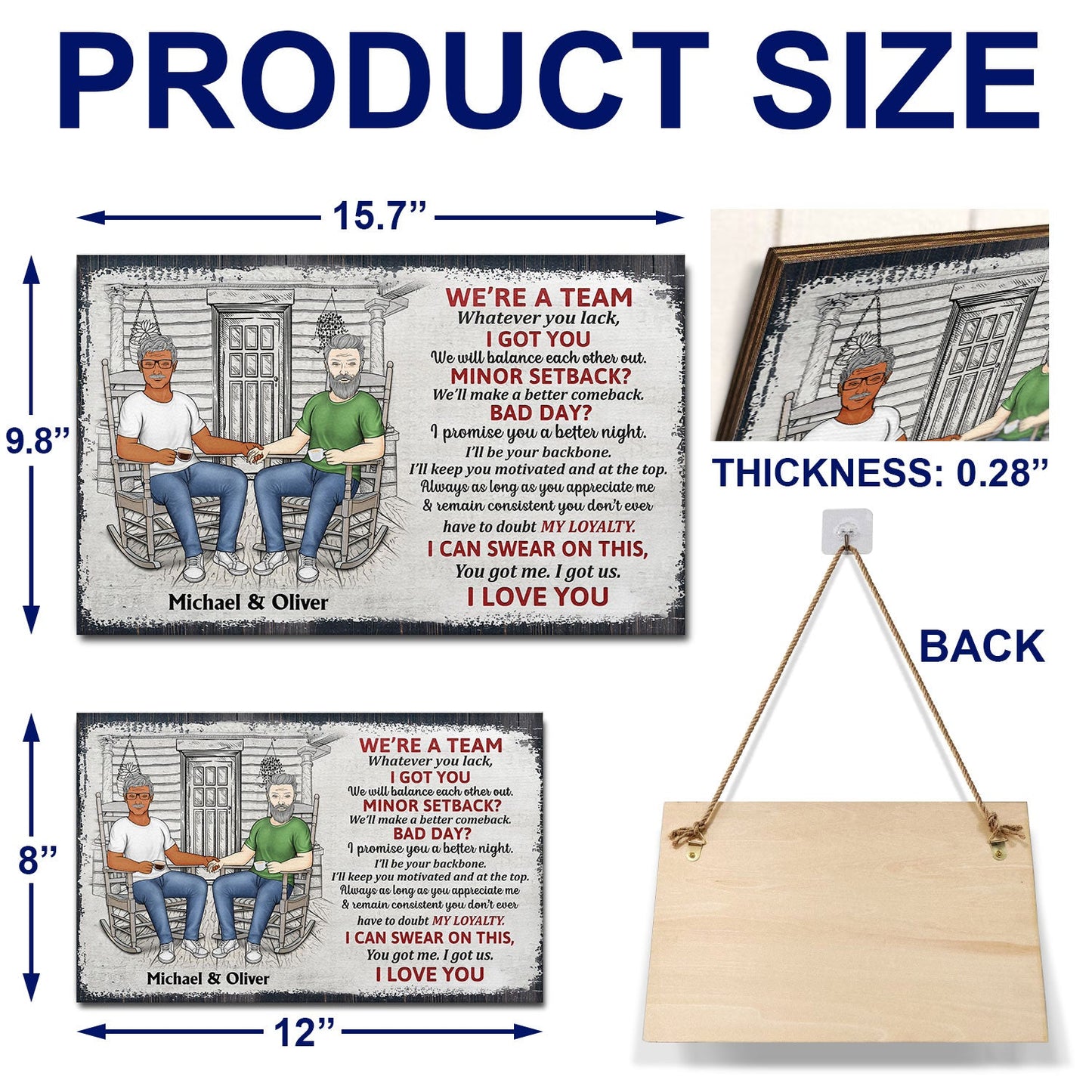 The Day I Met You - Anniversary, Birthday, Home Decor Gift For Spouse, Lover, Husband, Wife, Boyfriend, Girlfriend, Couple - Personalized Custom Wood Rectangle Sign
