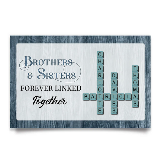 The Greatest Gift Our Parents Gave Us Was Each Other Crossword Puzzle Art, Personalized Poster