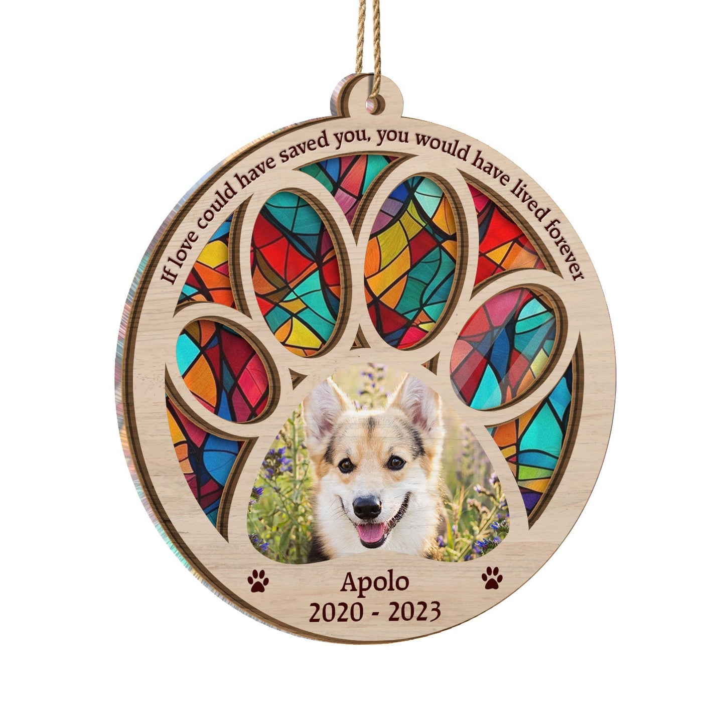 Custom Photo You Would Have Lived Forever - Christmas Gift Dog And Cat Lovers, Pet Memorial Gift - Personalized Suncatcher Ornament