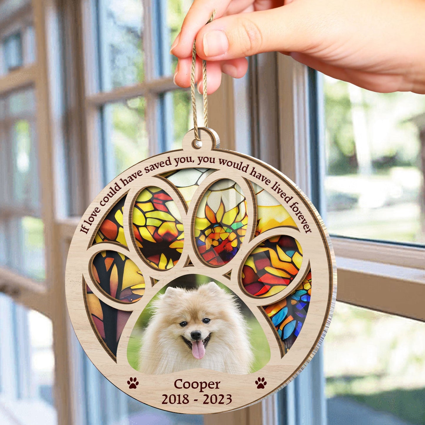 Custom Photo You Would Have Lived Forever - Christmas Gift Dog And Cat Lovers, Pet Memorial Gift - Personalized Suncatcher Ornament