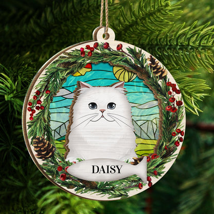 Lovely Dogs Cats - Christmas Memorial Gift For Pet Lovers - Personalized Suncatcher Ornament