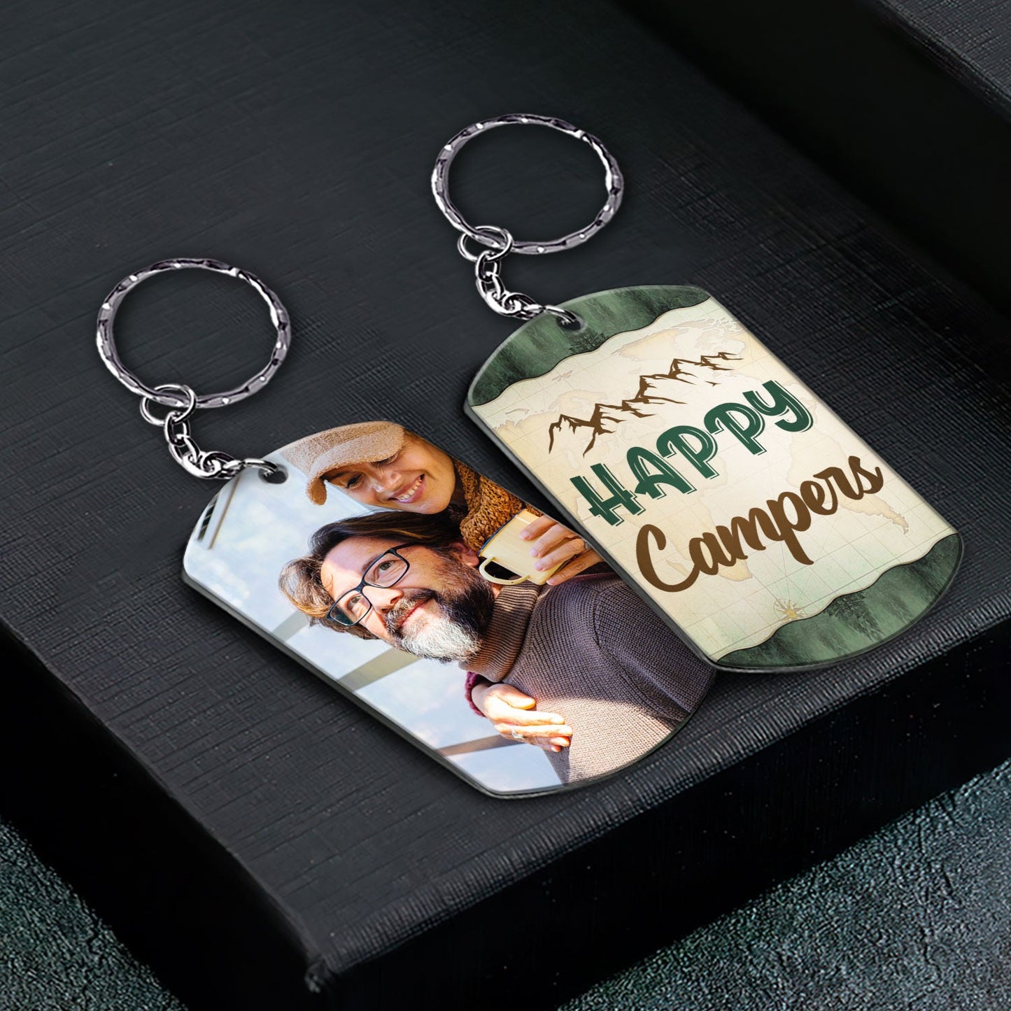 Custom Photo Keys To The Camper - Anniversary, Loving Gifts For Couples, Husband, Wife, Camping Lovers - Personalized Aluminum Keychain