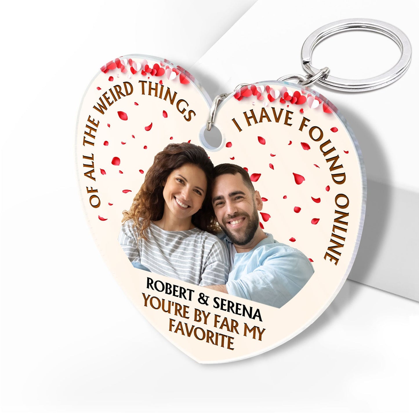 Custom Photo Of All The Weird Thing - Birthday, Anniversary Gift For Spouse, Husband, Wife, Couple - Personalized Acrylic Keychain