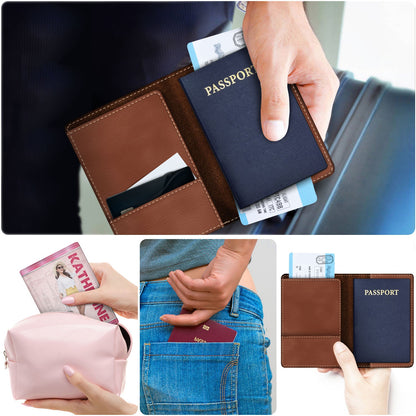 Custom Photo - Birthday Gift For Her, Him, Family, Trippin', Traveling Lovers - Personalized Passport Cover, Passport Holder