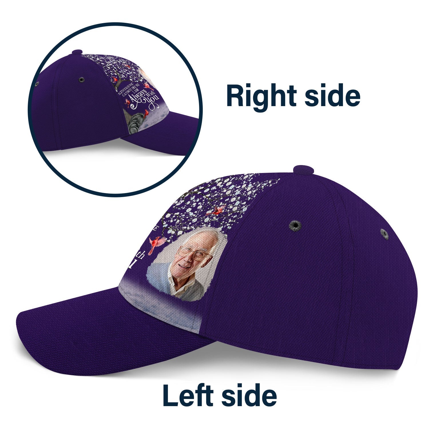 Custom Photo I'll Carry You - Memorial Gift For Mom, Dad, Family, Siblings, Friends - Personalized Classic Cap