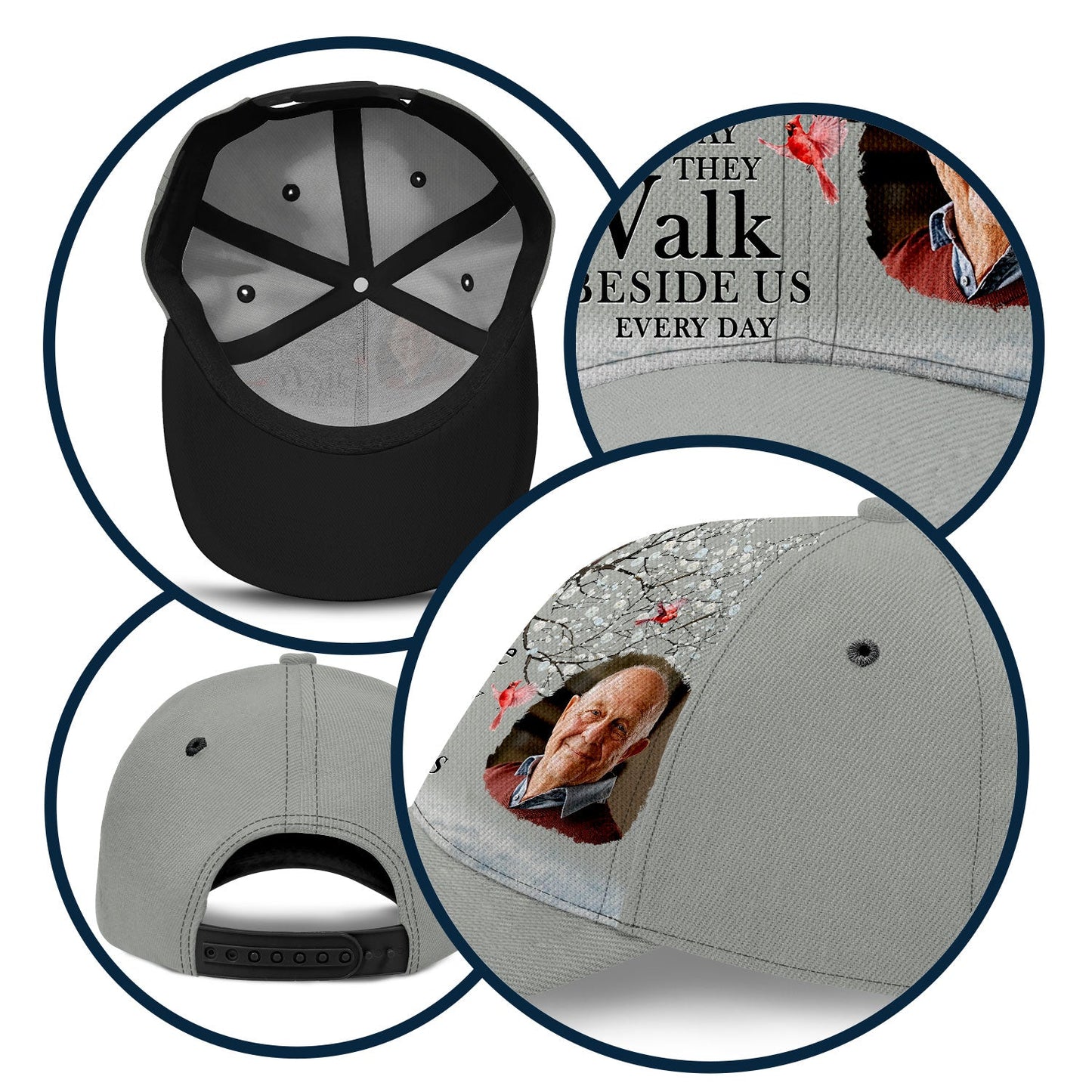 Custom Photo I'll Carry You - Memorial Gift For Mom, Dad, Family, Siblings, Friends - Personalized Classic Cap