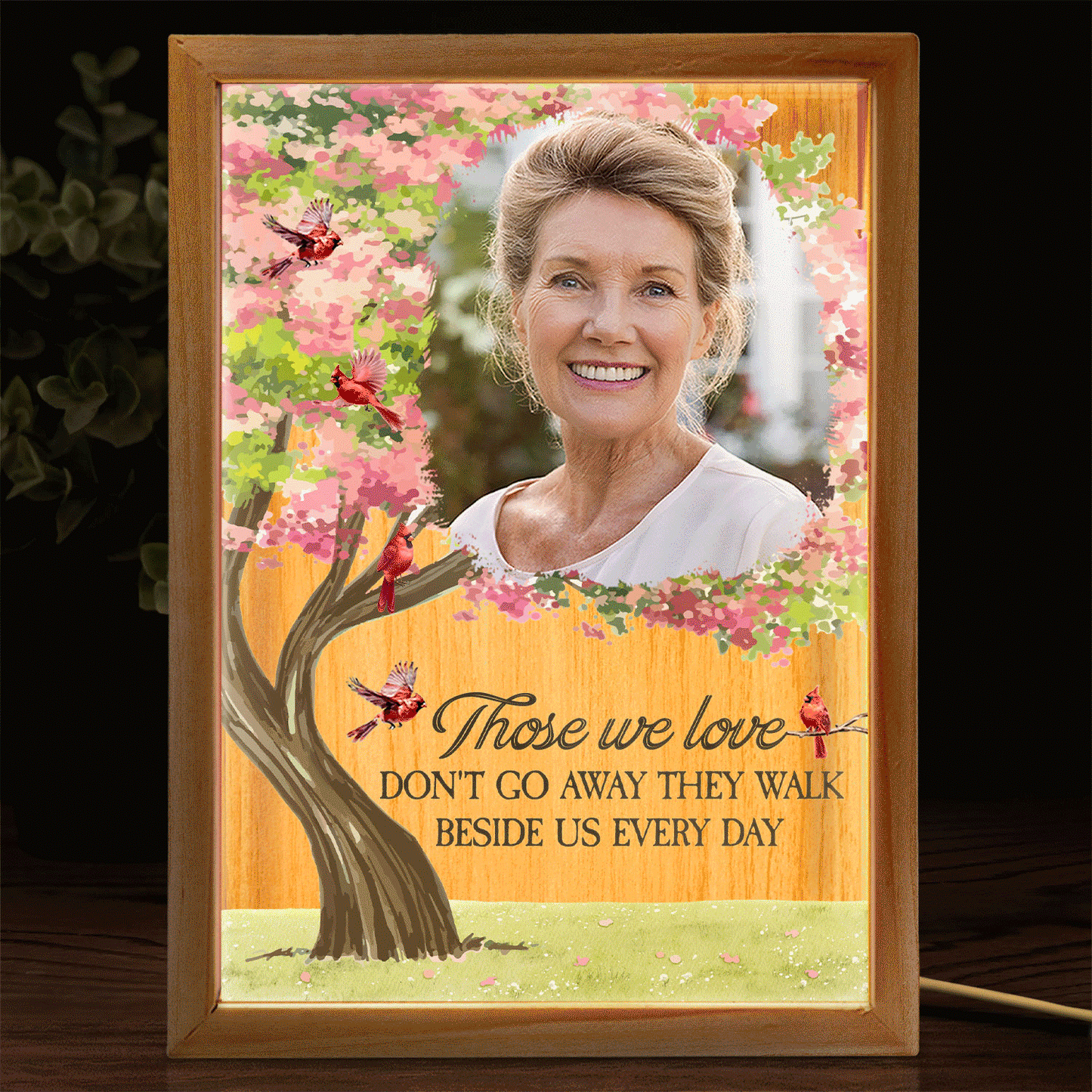 Custom Photo I'm Always With You Blooming Tree - Memorial Gift For Family, Friends - Personalized Picture Frame Light Box