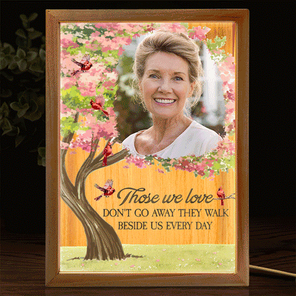 Custom Photo I'm Always With You Blooming Tree - Memorial Gift For Family, Friends - Personalized Picture Frame Light Box