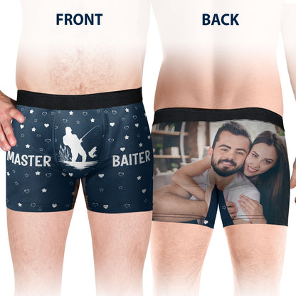Custom Photo Master Baiter Dirty Hooker - Anniversary, Funny Gift For Spouse, Husband, Wife - Personalized Couple Matching Underwear Briefs