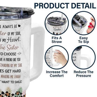 Thank You For Standing By Me - Loving, Birthday Gift For Best Friends, Bestie, BFF - Personalized 40oz Tumbler With Straw