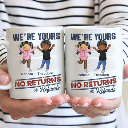 No Returns Or Refunds Funny Chibi Grandkids - Gift For Dad, Mom, Grandma, Grandpa - Personalized Mug