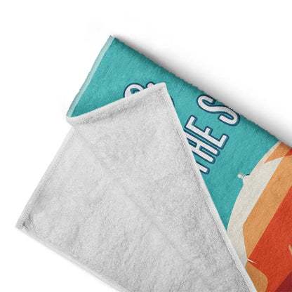 Back Couple You And Me And The Sea - Personalized Beach Towel