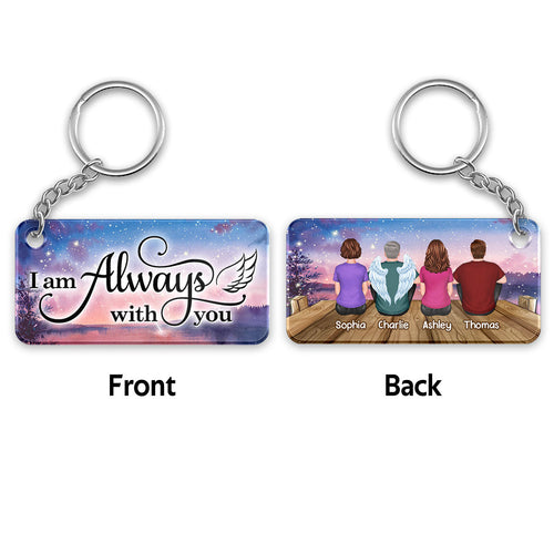 On The Bridge Always With You Whole Family Memorial Remembrance Gift Personalized Acrylic Keychain