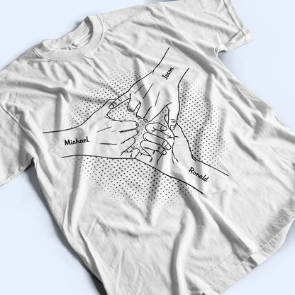 Hand In Hand Side By Side Pinky Promise - Loving, Birthday Gift For Bestie, Best Friends, Friendship, Sisters, Couple - Personalized Custom T Shirt