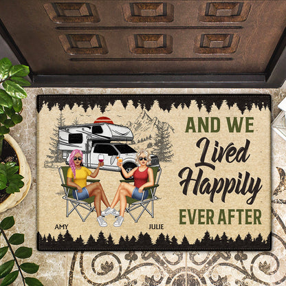 You Know What Rhymes With Camping Alcohol - Birthday, Loving, Anniversary, Traveling Gift For Spouse, Husband, Wife, Couple - Personalized Doormat