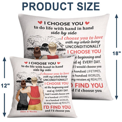 Back Couple The Day I Met You I Have Found The One - Birthday, Loving, Anniversary Gift For Spouse, Husband, Wife, Couple - Personalized Pillow