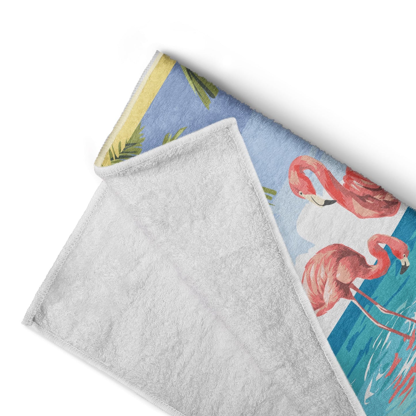 Beach Girl Pool Girl Flamingo Unicorn - Birthday, Anniversary, Travel, Vacation Gift For Woman - Personalized Beach Towel