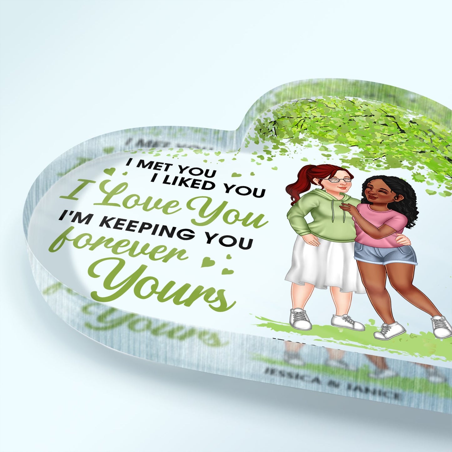 Arm In Arm Couple Annoy For The Rest Of My Life - Anniversary Gift For Spouse, Husband, Wife, Couple - Personalized Heart Shaped Acrylic Plaque