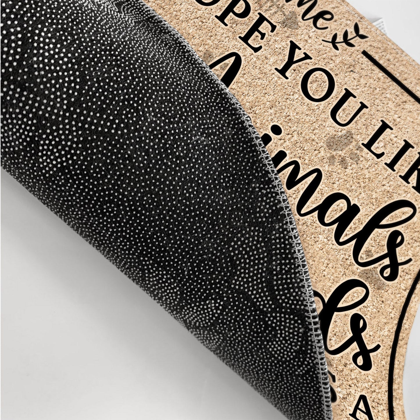 Flat Art Hope You Like Animals And Kids - Anniversary, Birthday, Home Decor Gift For Couple, Family - Personalized Doormat