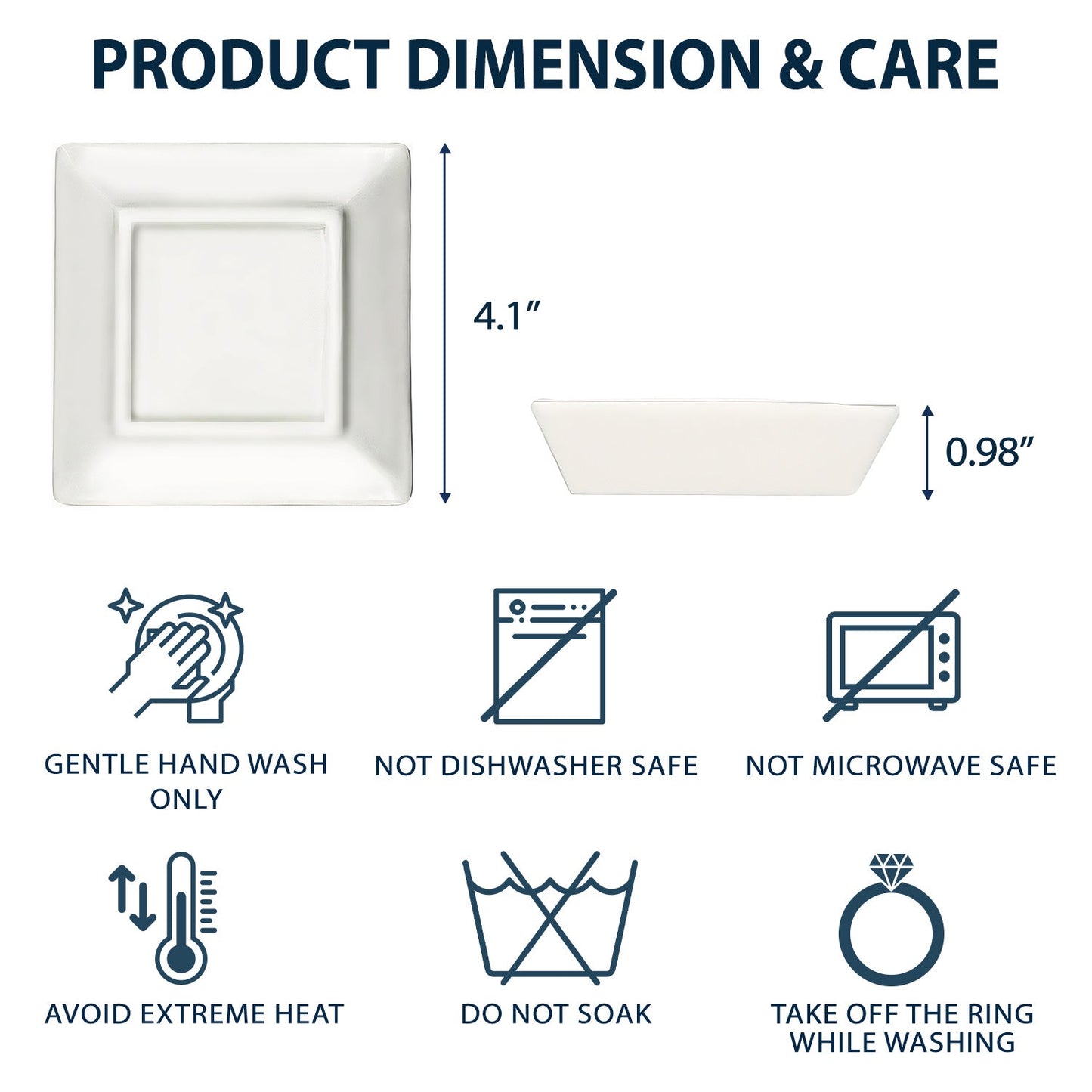 Custom Photo Hugs & Kisses - Birthday, Loving Gift For Mom, Mum, Mother, Nana, Grandma - Personalized Ring Dish