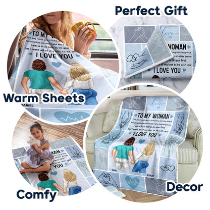 I Want All Of My Lasts To Be With You Couple Holding Hands - Loving, Anniversary Gift For Spouse, Husband, Wife - Personalized Fleece Blanket, Sherpa Blanket