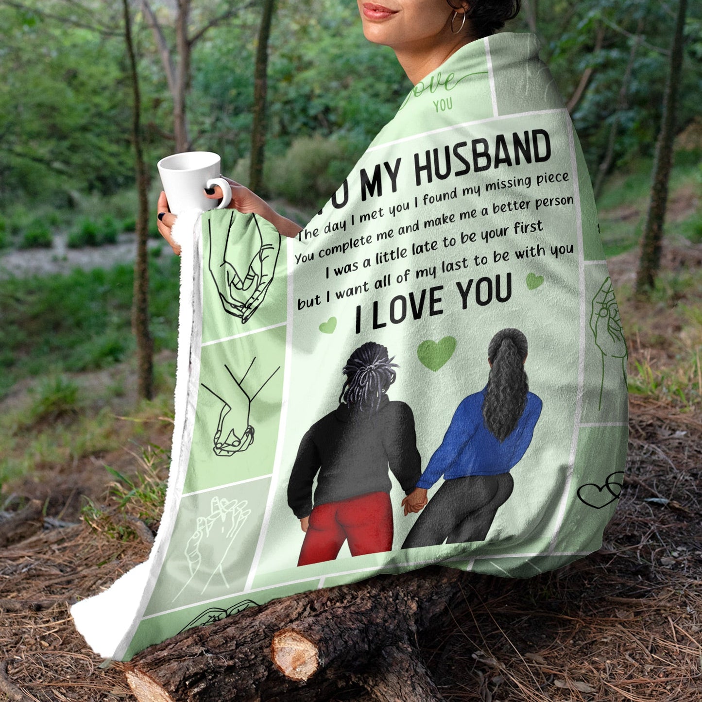 I Want All Of My Lasts To Be With You Couple Holding Hands - Loving, Anniversary Gift For Spouse, Husband, Wife - Personalized Fleece Blanket, Sherpa Blanket