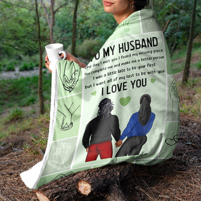 I Want All Of My Lasts To Be With You Couple Holding Hands - Loving, Anniversary Gift For Spouse, Husband, Wife - Personalized Fleece Blanket, Sherpa Blanket