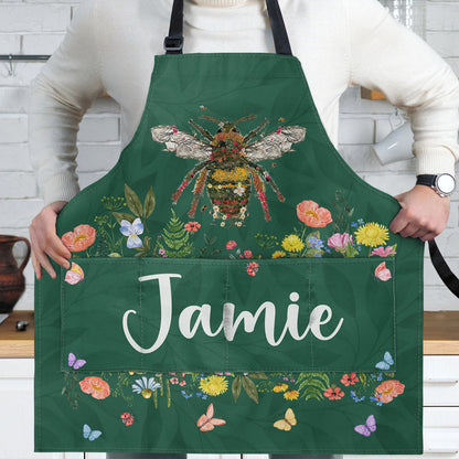 Just A Crazy Plant Mom In Her Office - Birthday, Loving Gift For Mother, Gardening Lover - Personalized Apron