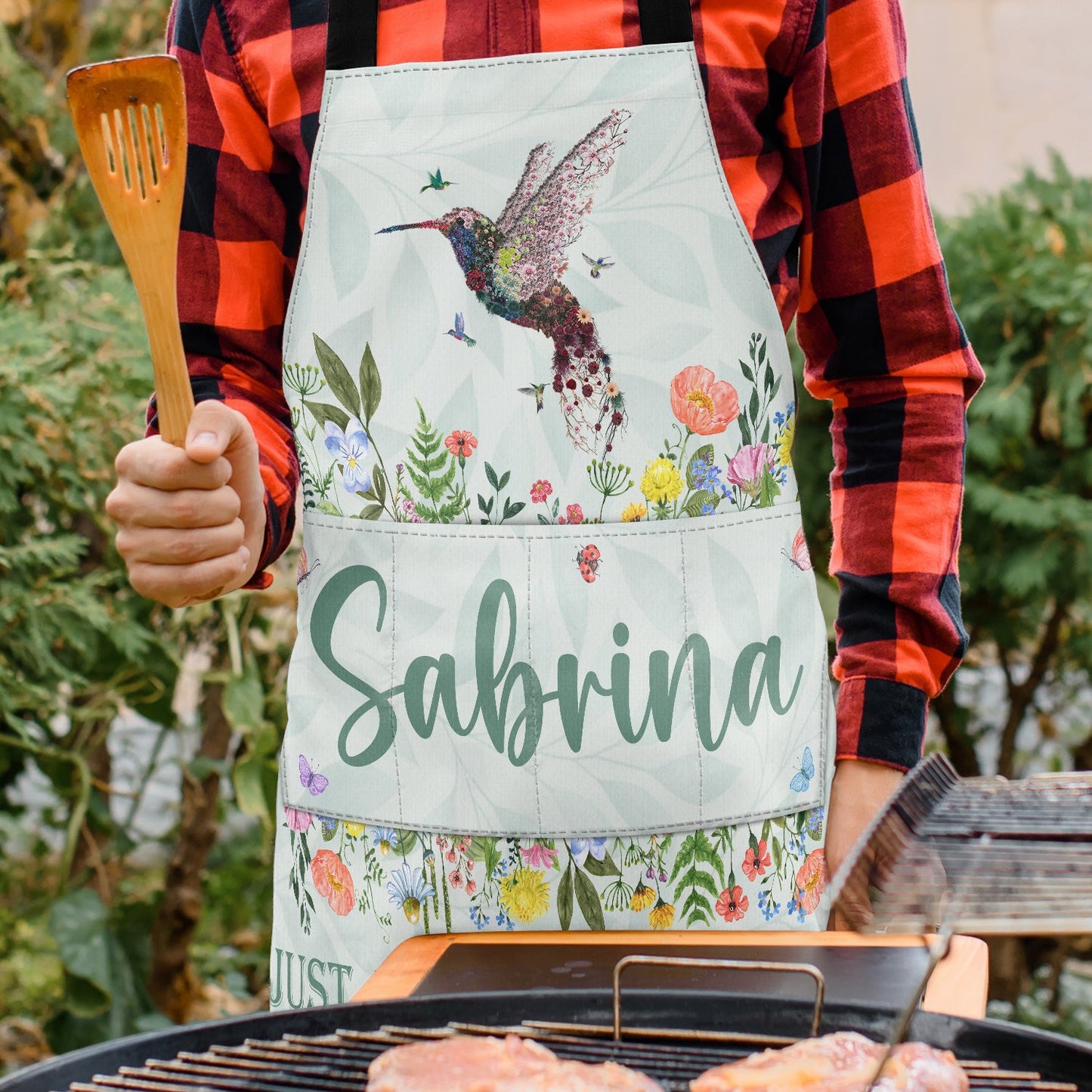 Just A Crazy Plant Mom In Her Office - Birthday, Loving Gift For Mother, Gardening Lover - Personalized Apron