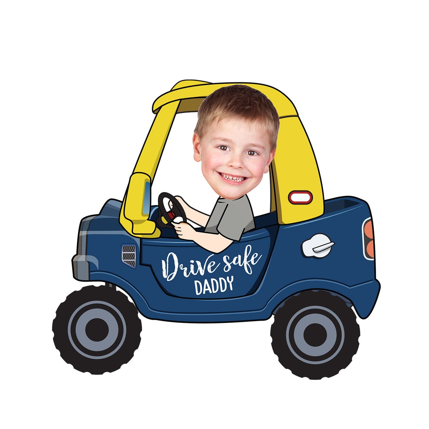 Custom Photo Drive Safe Daddy - Birthday, Loving Gift For Dad, Father, Papa, Grandpa - Personalized Camping Decal, Decor Decal