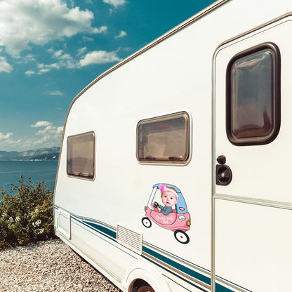 Custom Photo Drive Safe Daddy - Birthday, Loving Gift For Dad, Father, Papa, Grandpa - Personalized Camping Decal, Decor Decal