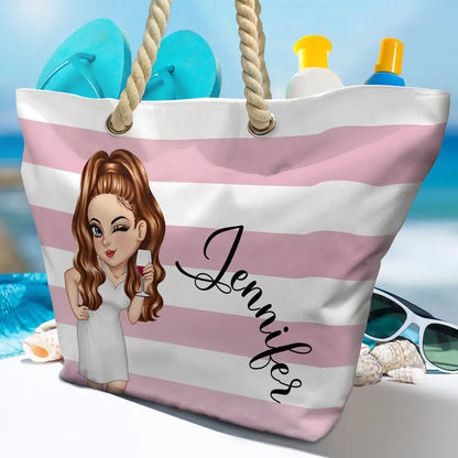 Summer Is Calling Beach Vacation - Personalized Beach Bag