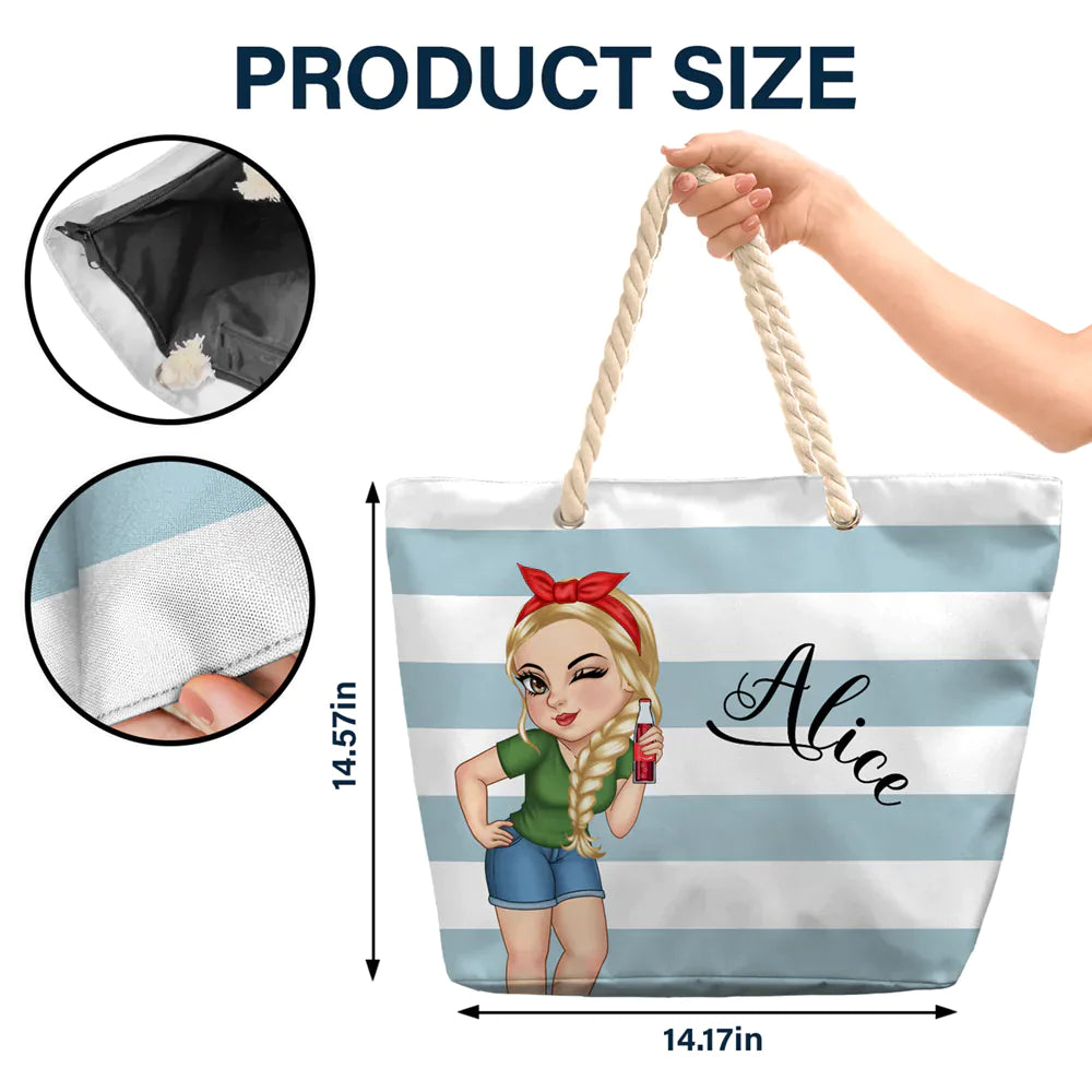 Summer Is Calling Beach Vacation - Personalized Beach Bag