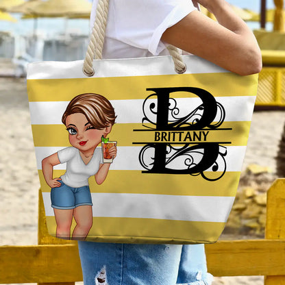 Summer Is Calling Beach Vacation Monogram - Personalized Beach Bag