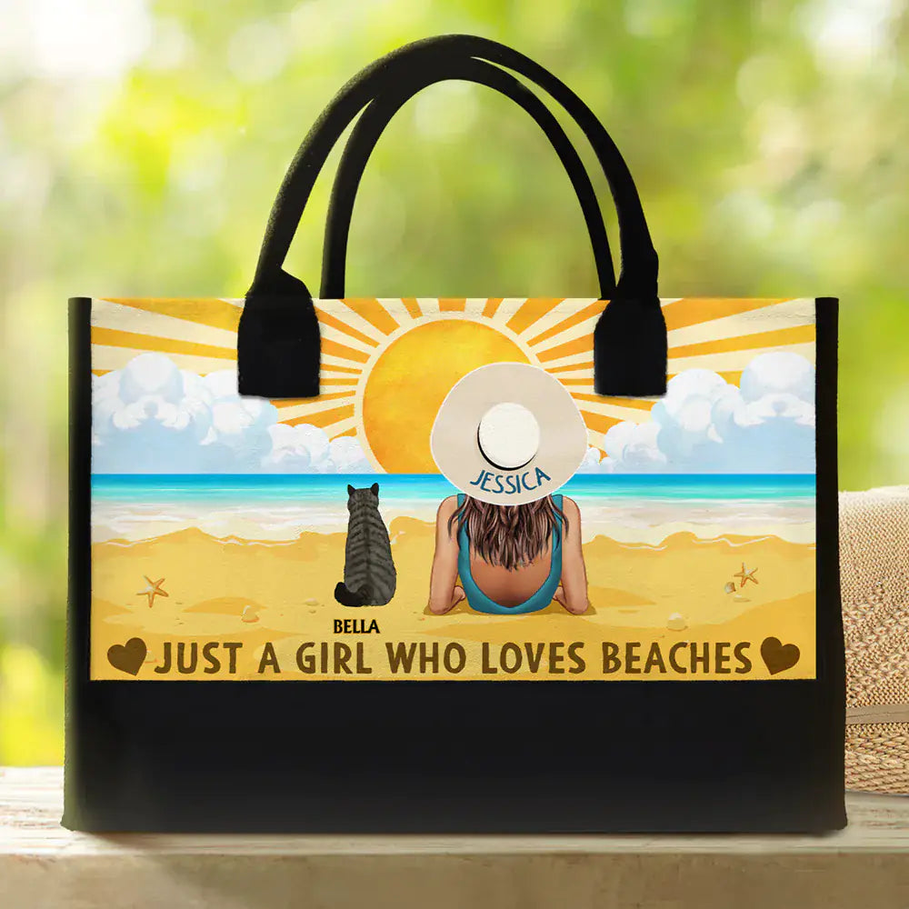 The Beach Is Calling And I Must Go Dog Cat - Personalized Canvas Tote Bag