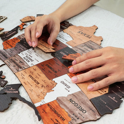 The United States Wooden Map Puzzle