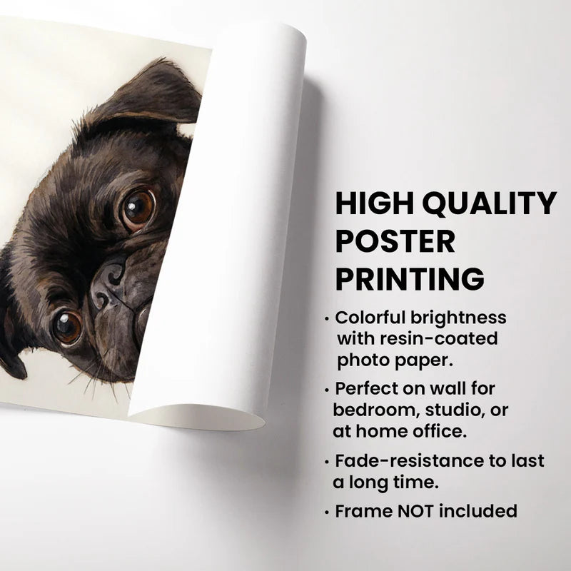 Custom Watercolor Portraits Using Pet Photo Personalized Poster, Gift for Dogs Cats Lovers, Pet Lover Gift