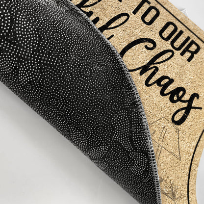 Welcome To Our Beautiful Chaos Couple Husband Wife Family - Personalized Custom Doormat