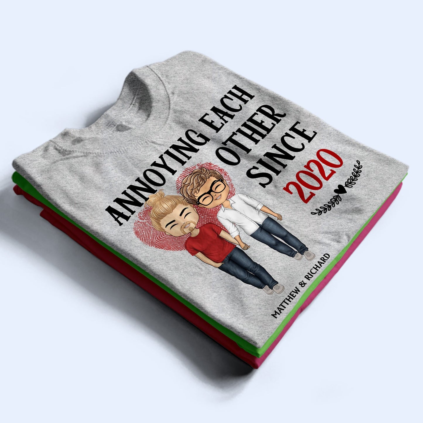 Family Chibi Couple No Returns Or Refunds Husband & Wife - Gift For Couples - Personalized Custom T Shirt