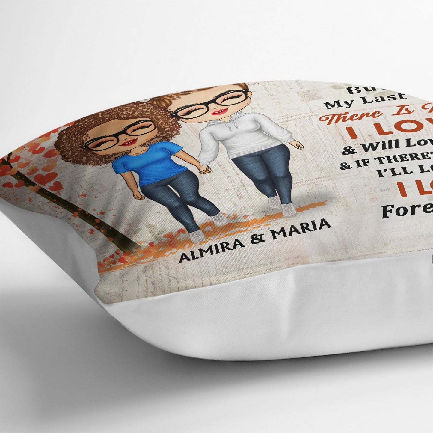 Family Chibi Couple The Day I Met You Husband & Wife - Gift For Couples - Personalized Custom Pillow